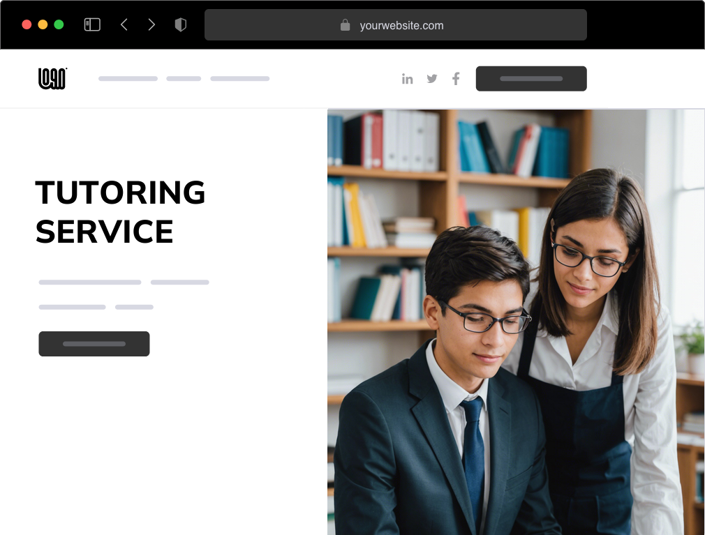 a tutoring service website example