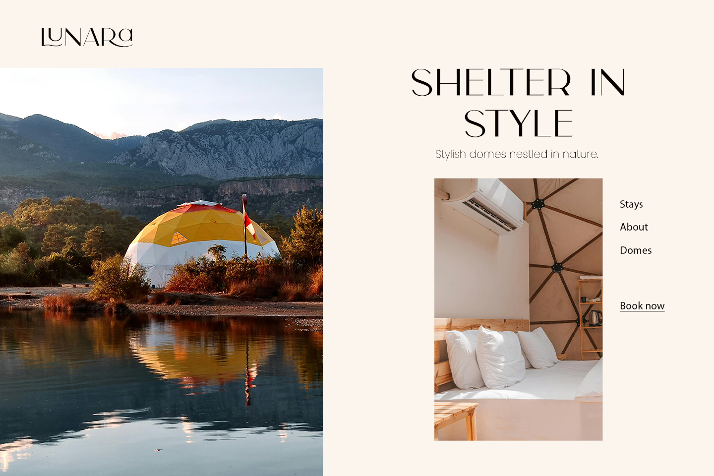 Vacation rental website example.