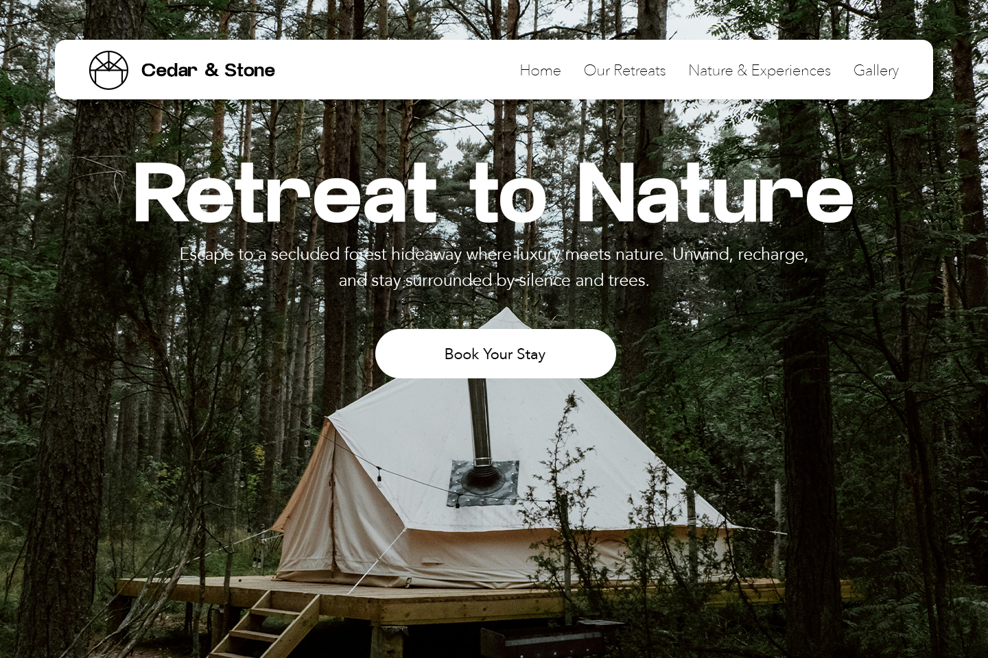 Vacation rental website example.