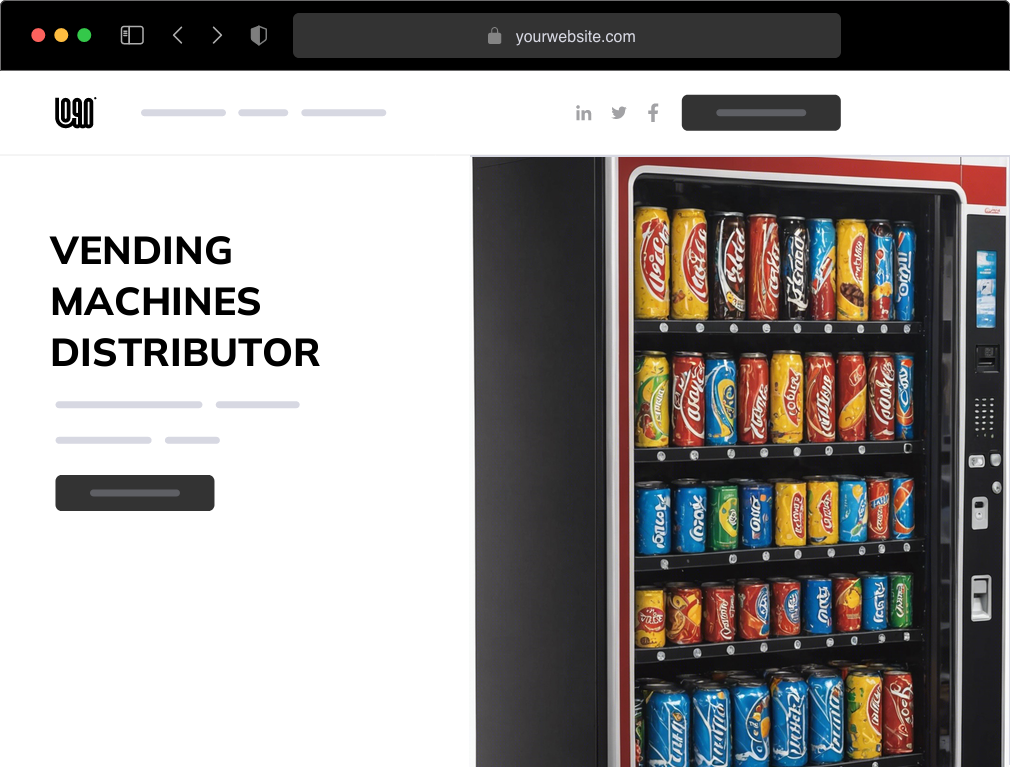 a vending machines distributor website example