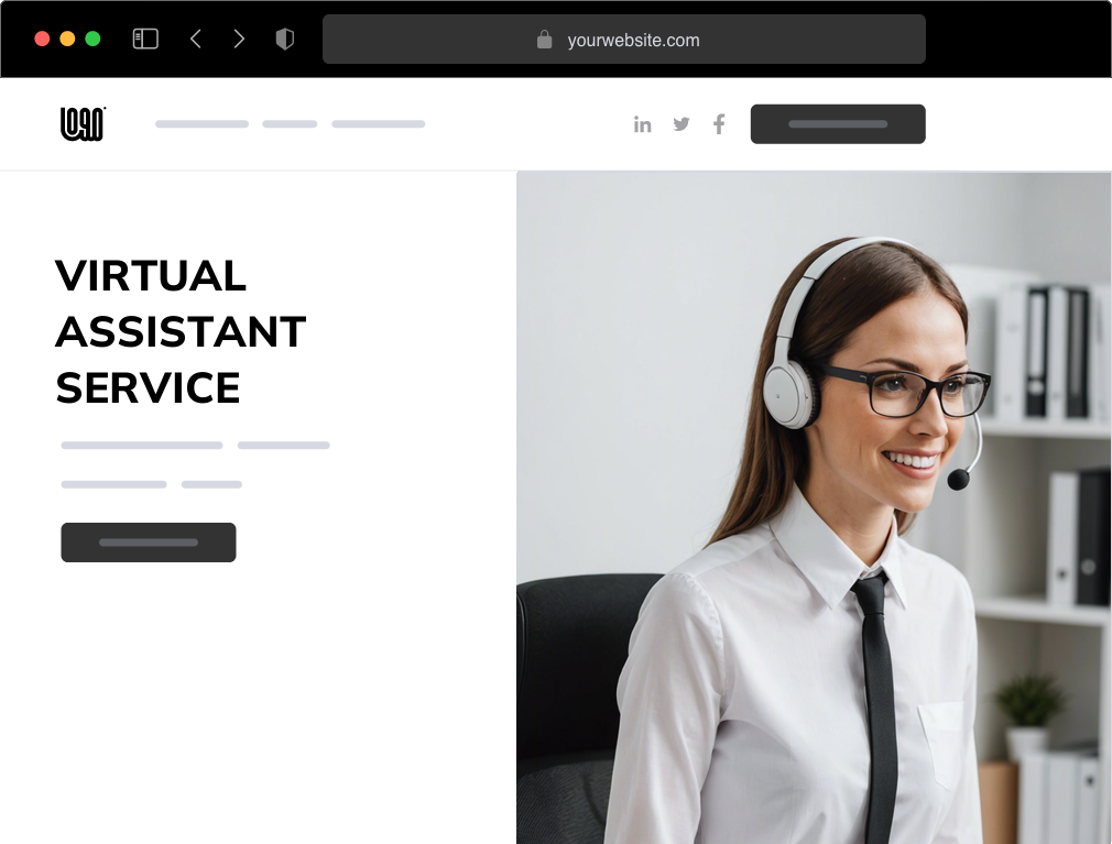 a virtual assistant service website example