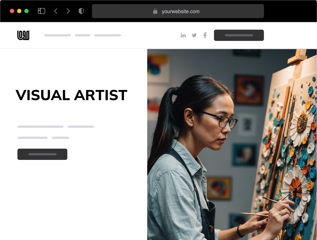 a visual artist website example