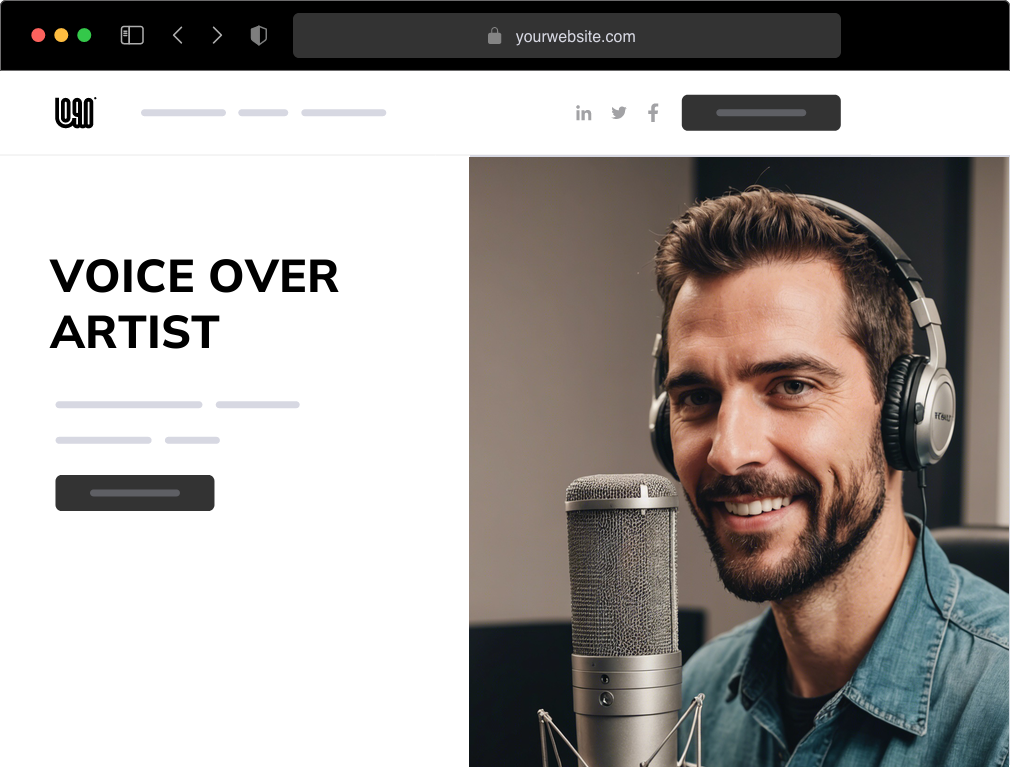 a voice over artist website example