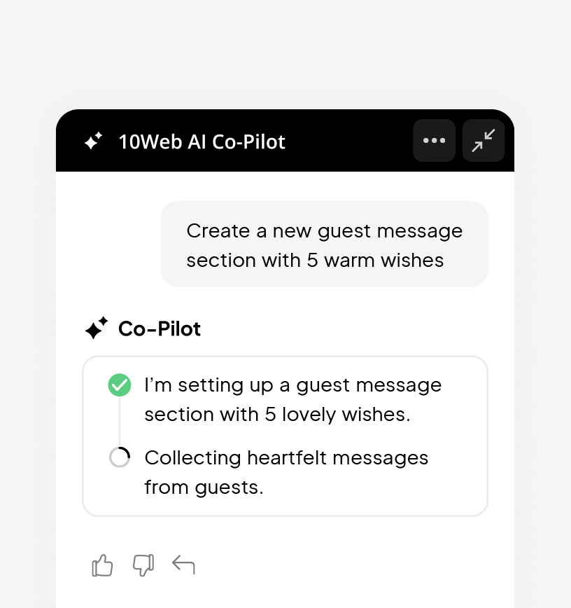 Easy updates  with AI.