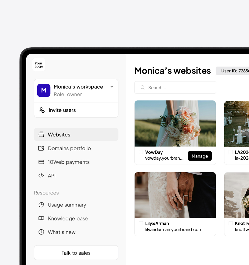 White label   solution.