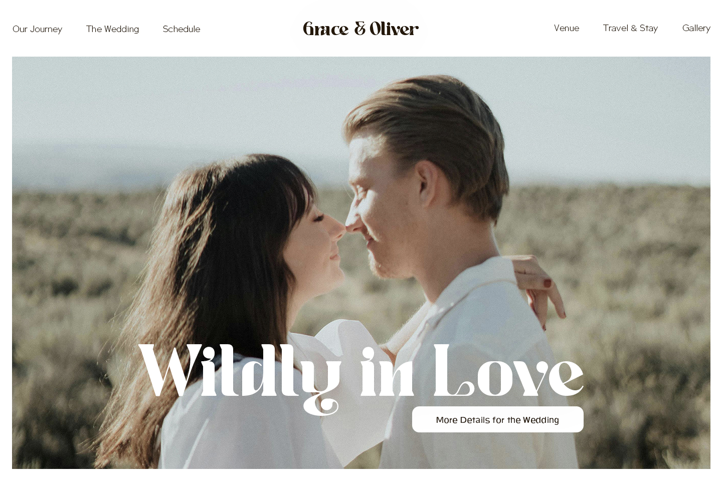 Wedding website example