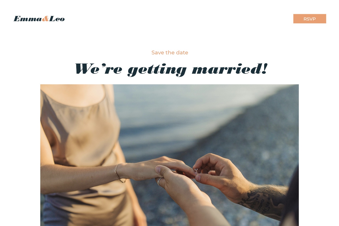 Wedding website example