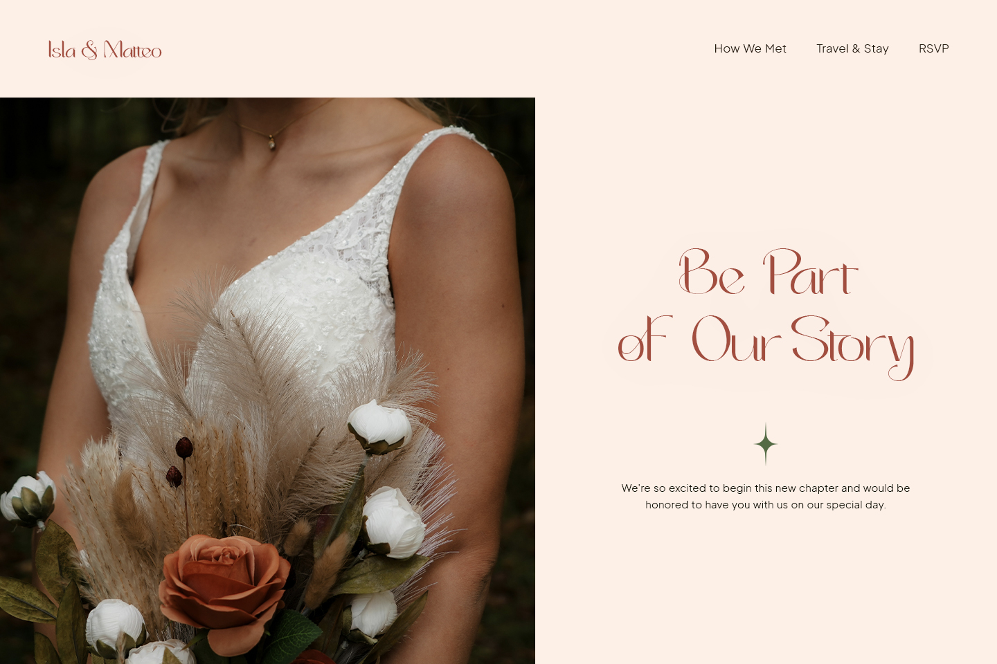 Wedding website example