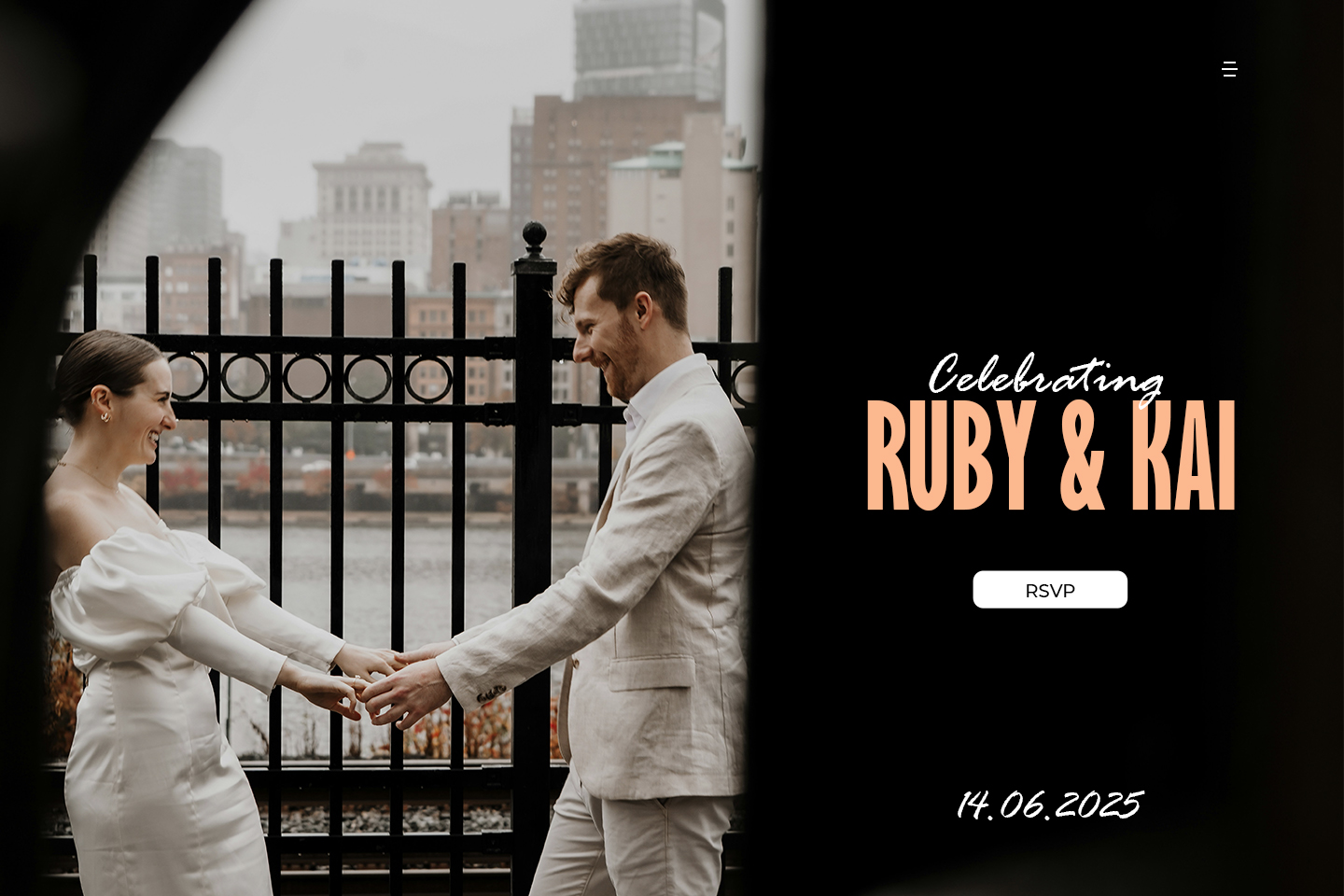 Wedding website example