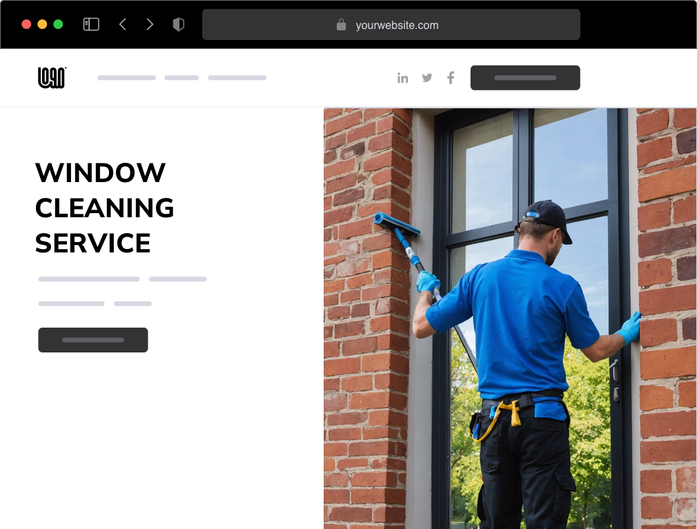 a window cleaning service website example