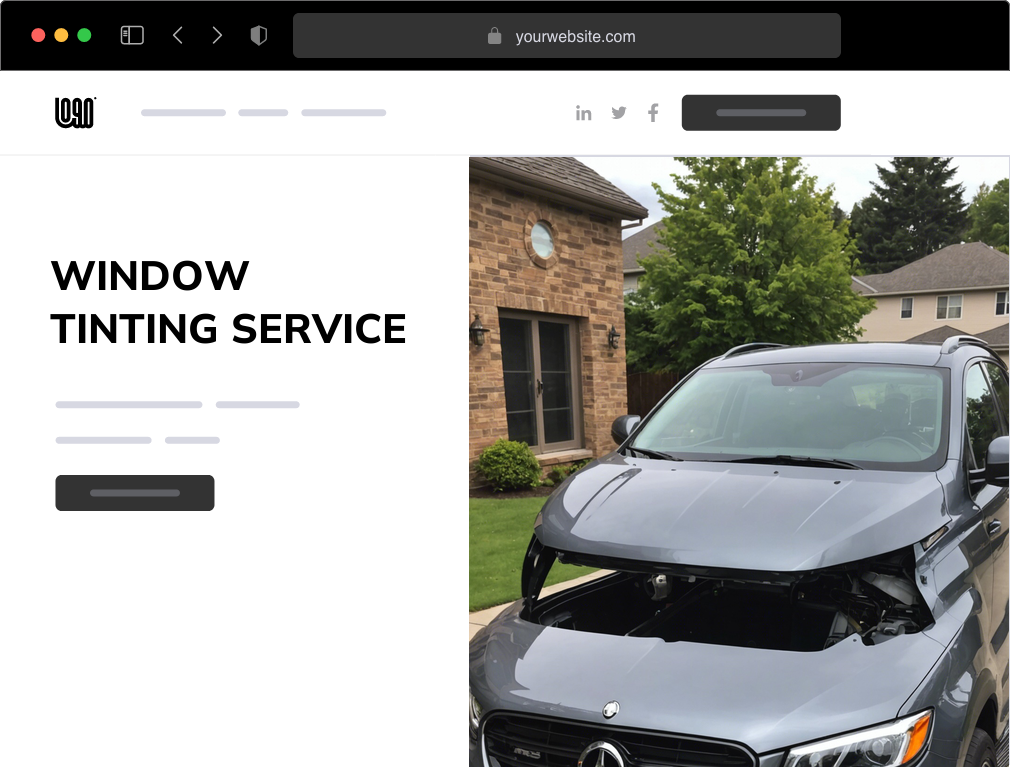 a window tinting service website example