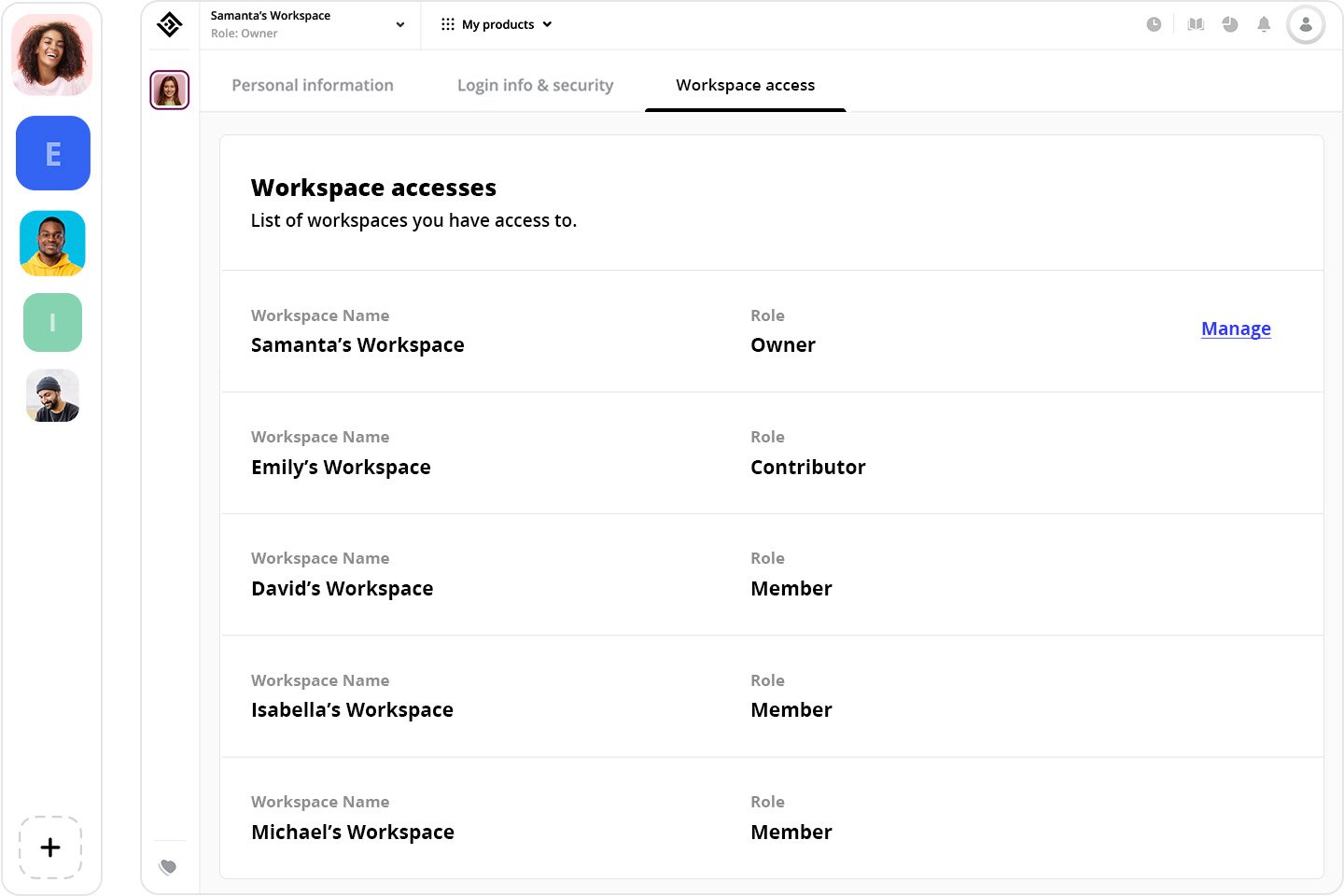 Dedicated client workspaces