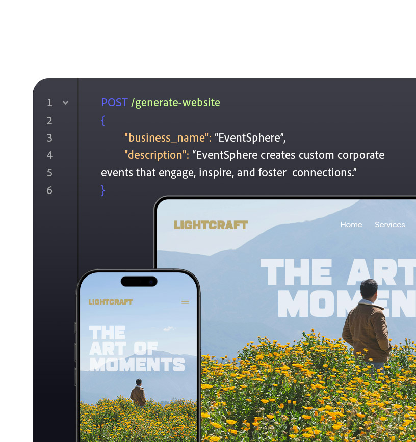 Build via API.