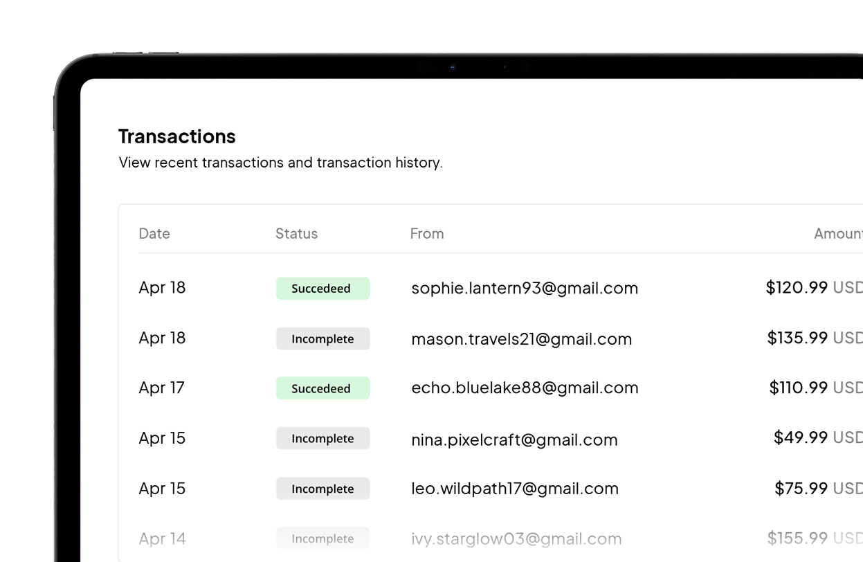 Billing & transactions.
