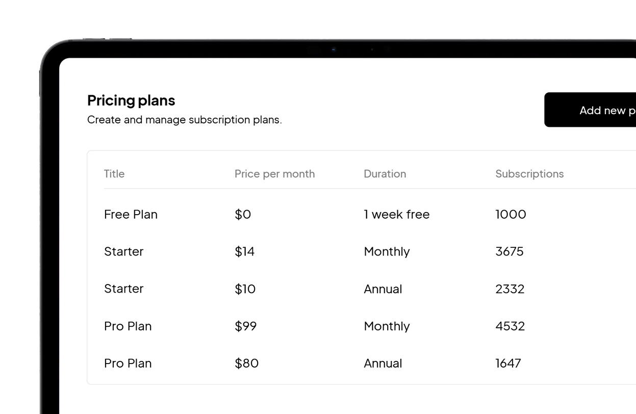 Custom plans & services.