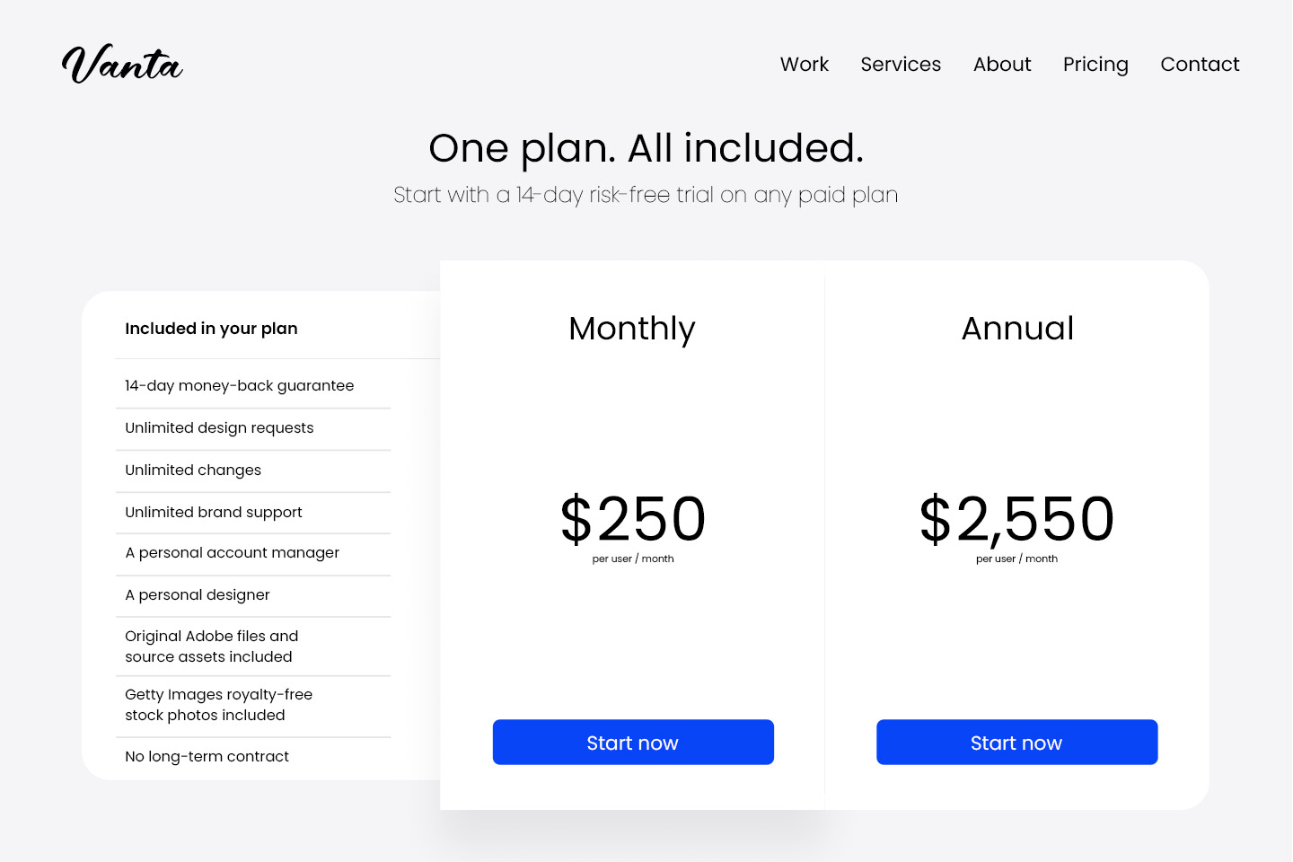 Clearly present your services