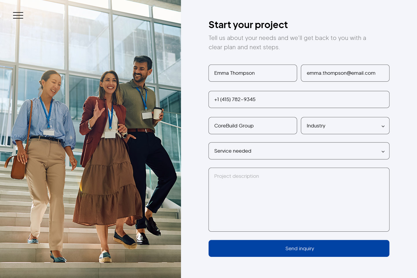 Convert visitors into clients