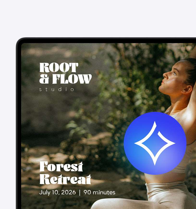 Launch your event  website in minutes.