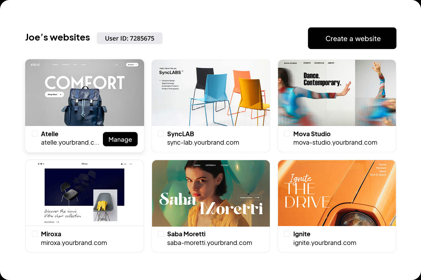 Client website management
