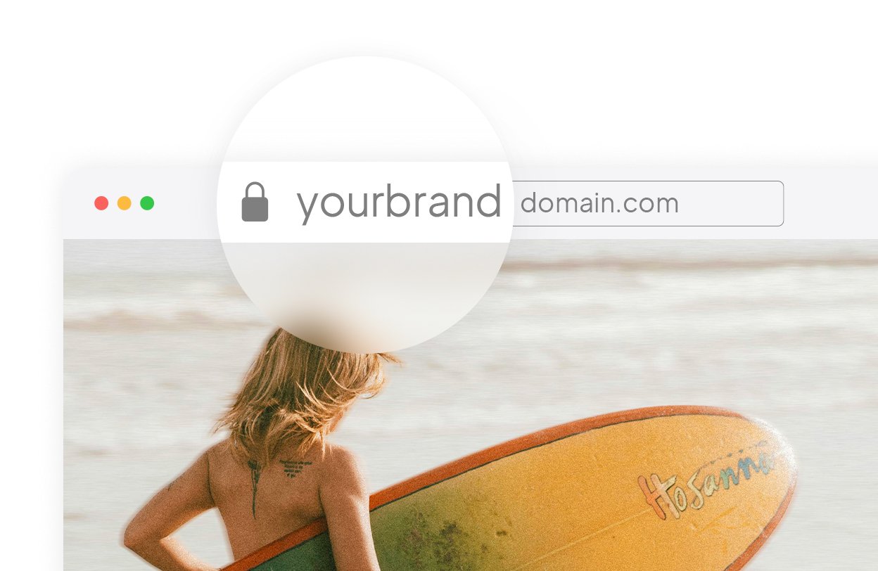 Domain white-labeling.