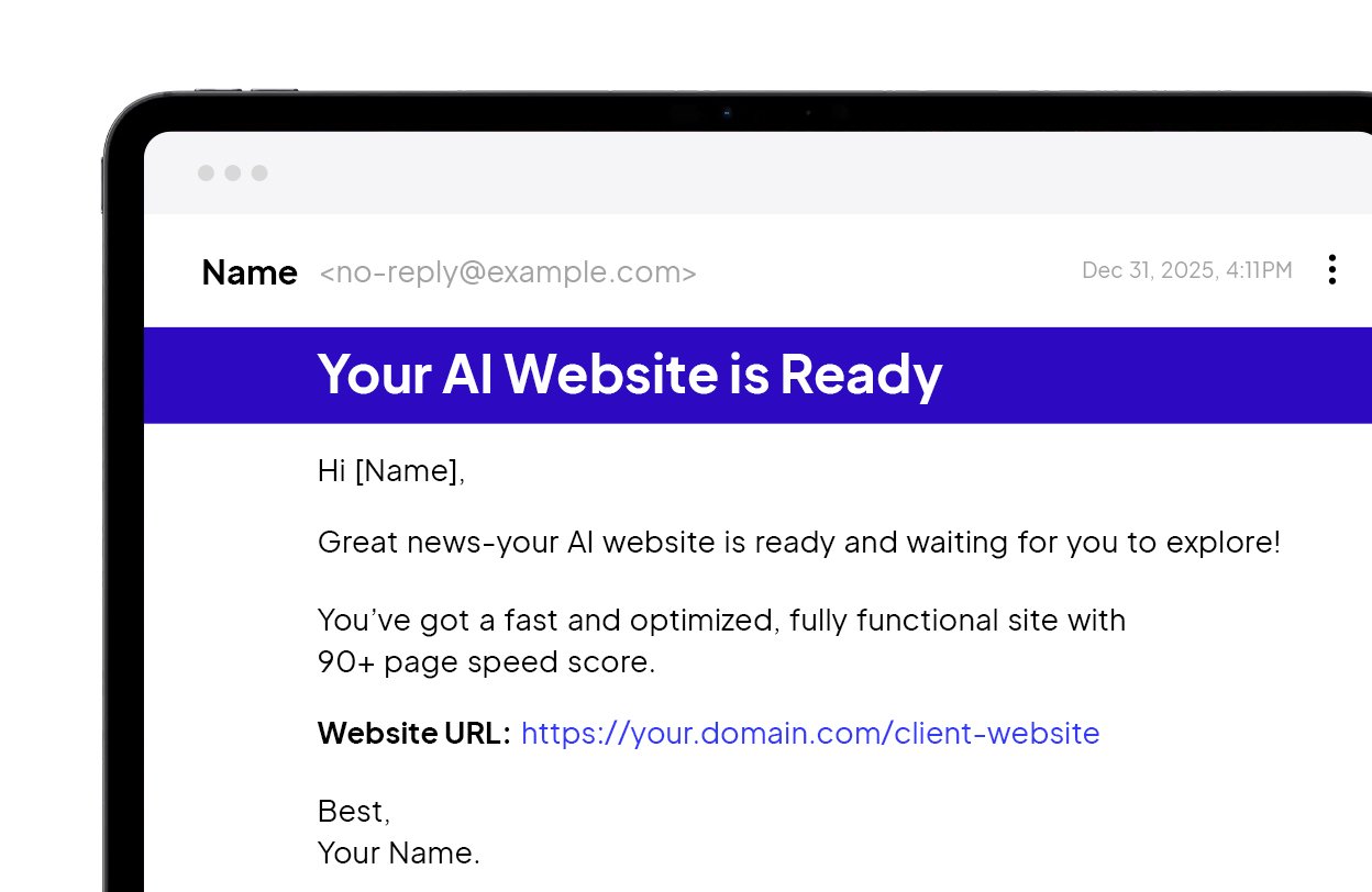 Branded email  notifications.