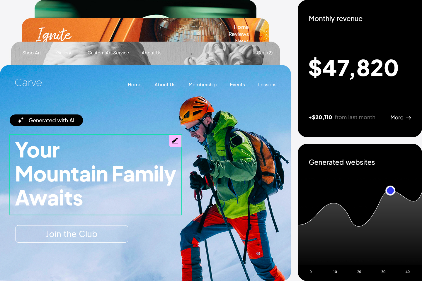 Unlock new revenue by offering website building services.