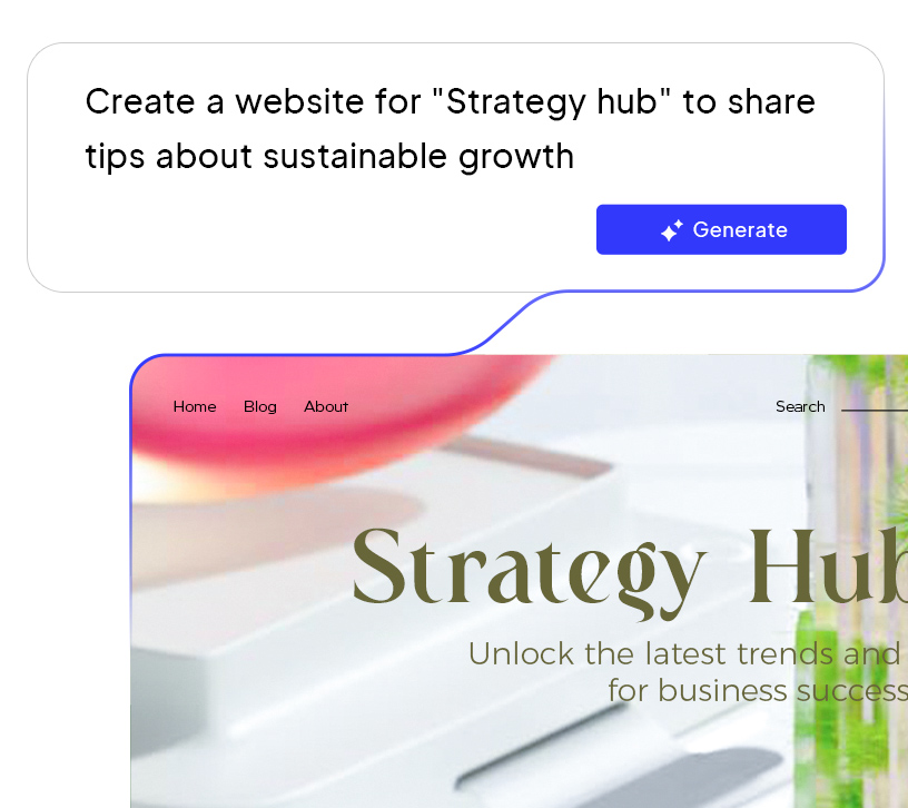 AI Website generation.